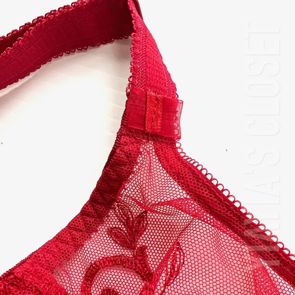 Empreinte 36D Apolline 07158 Embroidered Underwire Full Cup Bra in Fever - Picture 11 of 16